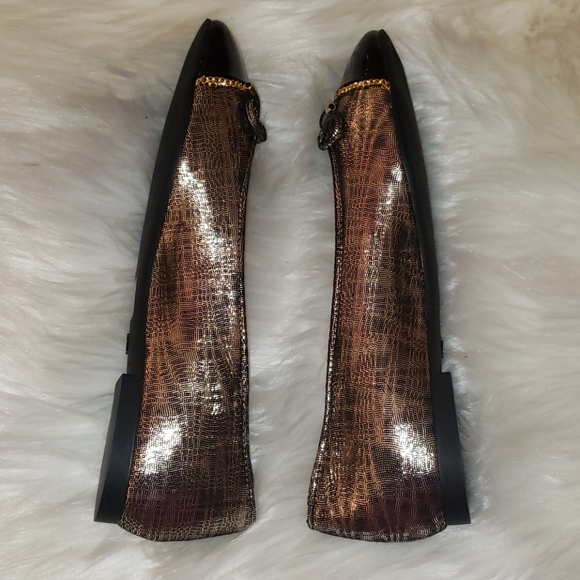 NEW Stuart Weitzman Gabby Chain-Link Leather flat Size 5.5 - Picture 7 of 12